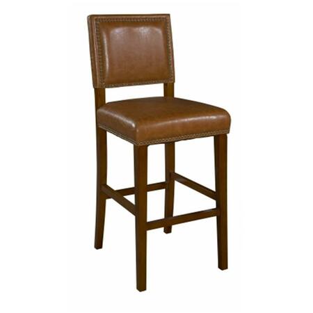 LINON HOME DECOR PRODUCTS BROOK BAR STOOL30 CARAMEL- Brown 0233CARM-01-KD-U